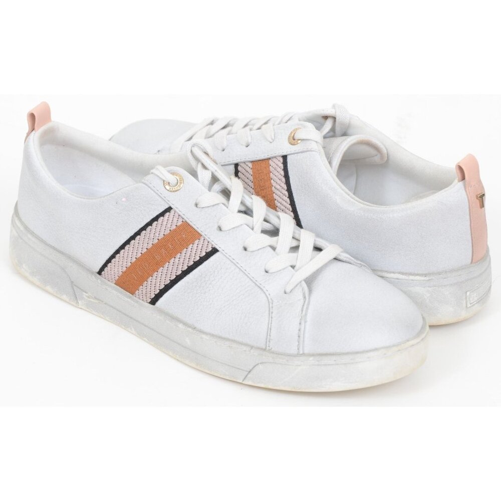 Ted Baker Women's 9M Bailey Icon‎ Leather Lace-up Sneaker Atheleisure Preppy